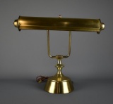 Vintage Adjustable Polished Brass Piano Lamp