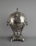 Chased & Silver Plated Paw-Footed Samovar or Hot Water Urn with Spout