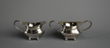 Handsome Vintage Ball Footed Silver Plate Sugar & Creamer