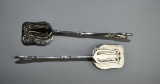 Lot of Two Silver Plated Pastry Tongs