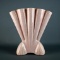 Vintage Brush Pottery Mid-Century Large 12” Pink Fan Vase #721