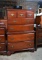 Vintage Chippendale Mahogany Chest on Chest by Sumter Cabinet