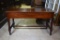 Vintage Oak & Walnut Bench with Storage Space Under Seat