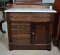 Antique Eastlake Walnut Marble Top Commode