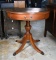 Vintage Leather Top Federal Style Mahogany Drum Table