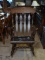 Sturdy Dark Stained Oak Rocker