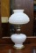 Vintage Farmhouse Fenton Hobnail Milk Glass Electric Table Lamp