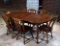 Vintage Ethan Allen Knotty Pine Dining Table with Three Leaves