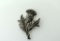 Danecraft Sterling Silver 2.5” Thistle Brooch Pin