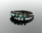 Native American Zuni Turquoise and Pawn Silver Ring, Size 9