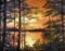 E.H. Mantell (So. Car., 20th C.) “Keowee Sunset” Oil on Canvas, Signed Lower Left