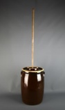 Antique Robinson Ransbottom Butter Churn with Lid and Dasher