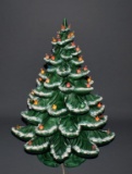 Mid-Centruy Atlantic Mold Vintage Lighted Christmas Tree Music Box, 20” H