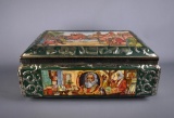 Vintage German E. Otto Schmidt, Nurnberg Large Tin Litho Box w/ Medieval Scenery