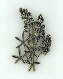 James Avery Sterling Silver 2.5” Floral Brooch Pin