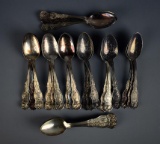 Collection of USA States WM Roger & Sons Silver Plate Teaspoons