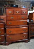 Vintage Chippendale Mahogany Chest on Chest by Sumter Cabinet