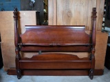 Vintage Chippendale Mahogany Full Bed with Rails by Sumter Cabinet