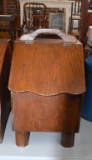 Craftsman Pine Fireplace Wood Storage Box