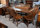 Set of 8 Vintage Oak Windsor Chairs by Richardson Bros. Co.