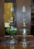 Lot of Two Vintage Oil Lamps