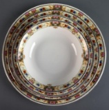 C. Tielsch (Altwasser) 33 Pieces of China Pattern 2251 Multicolor Floral Band, Gold Verge, Germany