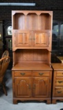 Vintage American Drew Cherry Buffet with Hutch