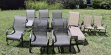 Lot of Patio Chairs & Chaise Lounge