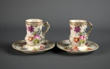 Pair of Occupied Japan Andrea Cups and Saucers