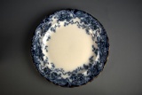 Antique Chatsworth Late Mayers Flow Blue Cabinet Plate