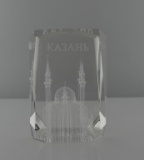 Etched Crystal Souvenir of Russian City Kazan