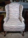 Crestline/Southern Craftsmen Queen Anne Style Flame Stitch Wing Chair