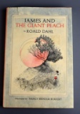 James and The Giant Peach by Roald Dahl, with Book Jacket, First Ed.