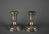 Pair of Vintage Reed & Barton 4” Weighted Sterling Silver Candle Holders