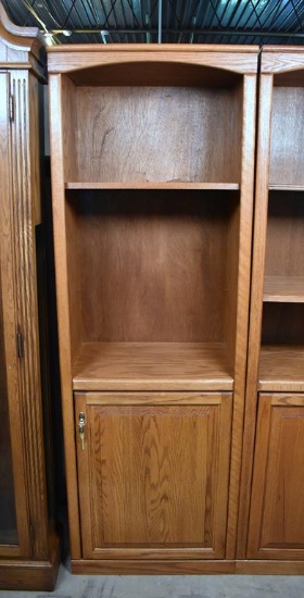 Contemporary Oak Book Shelf/Cabinet Unit (Lots 7 & 8 Match)