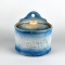 Salt-Glazed Blue/White Hanging Salt Stoneware Crock with Lid