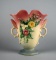 Hull “Wildflower” W-9 Double-Handled Leaf Wing Art Pottery 8.5” Vase, USA