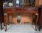 Queen Anne Style Two-Drawer Mahogany Console Table