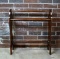 Vintage Wooden Quilt Rack with Brass Handles