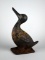 Antique Cast Iron Duck Form Garden Ornament or Door Stop