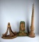 Lot of Four Decorative Wooden Wall Shelves