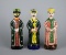 Three Pottery Wisemen Figurines, Signed