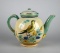 Hand Painted Earthenware Teapot with Bird & Floral Design