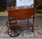 Vintage Cherry Drop Leaf Tea Cart with Drawer