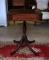 Vintage Brandt Federal Style Mahogany Side Table with Banded Top, Pencil Feet