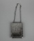 Vintage Sterling Silver Makeup and Money Compact with Chain