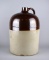 Antique Five Gallon Brown & White Albany Slip-Glazed 16½” H Stoneware Jug