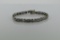 10K White Gold and 4.2 Carats Diamond Link Tennis Bracelet