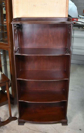 Vintage Five Shelf Mahogany Book Case