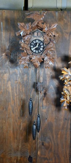 German Black Forest Cuckoo Clock with Two Birdies
